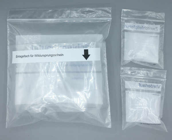 Beutel zur Entnahme von Trichinen Proben